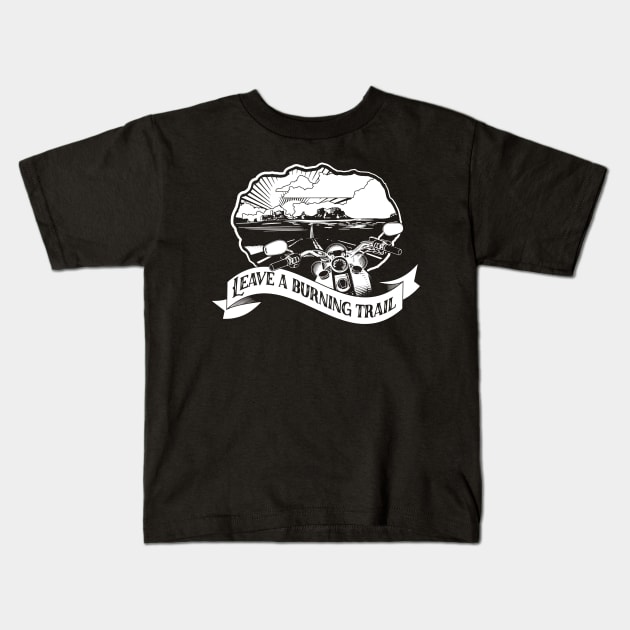 Leave a Burning Trail Kids T-Shirt by BeCreativeHere